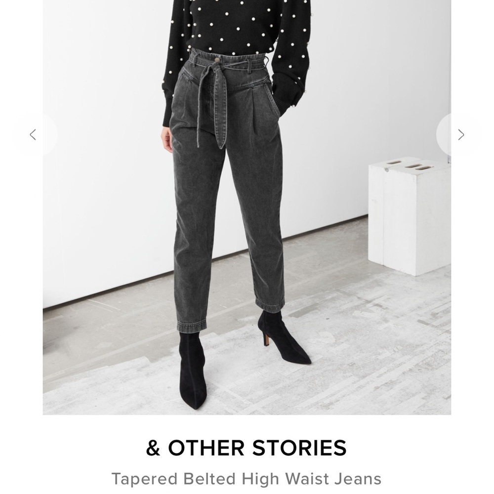 &other-stories (tapered-belted-high-waist-jeans)